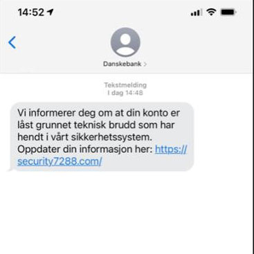 SMS-svindelforsøk | Danske Bank