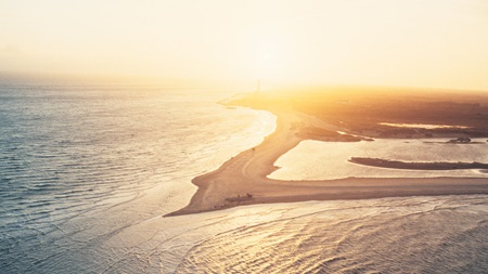 strand sett fra luften